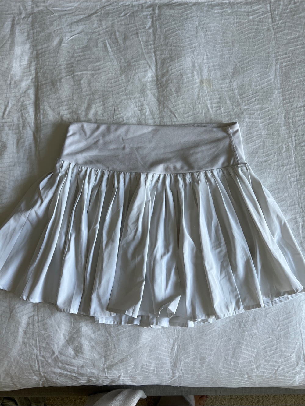 All in Motion- White Pleated Women’s Skirt - Lightweight Flare